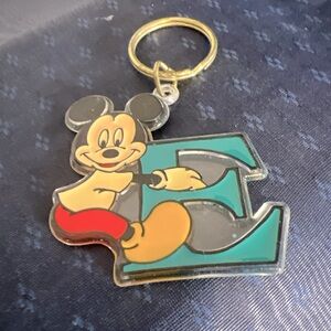 Vintage Disney Monogram Mickey Alphabet Series Keychain Red E